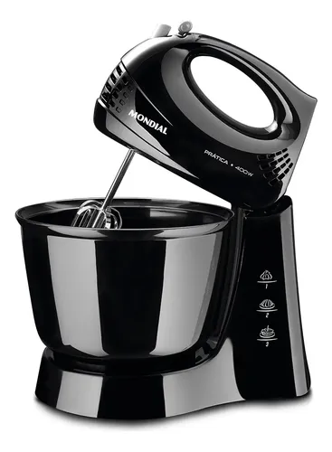 Batedeira Prática Mondial Preto 400W B-44-B