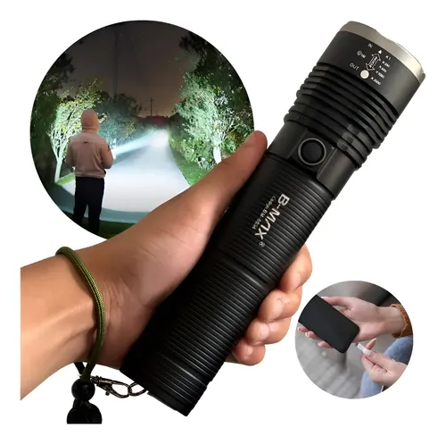 Lanterna Led Tática Mais Forte Do Mundo 2km Militar Potente