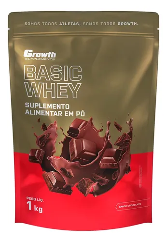 Basic Whey 1kg Growth Supplements - Chocolate
