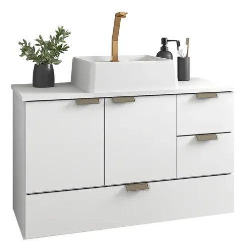 Gabinete Para Banheiro Lavatório Armário Suspenso Com Cuba