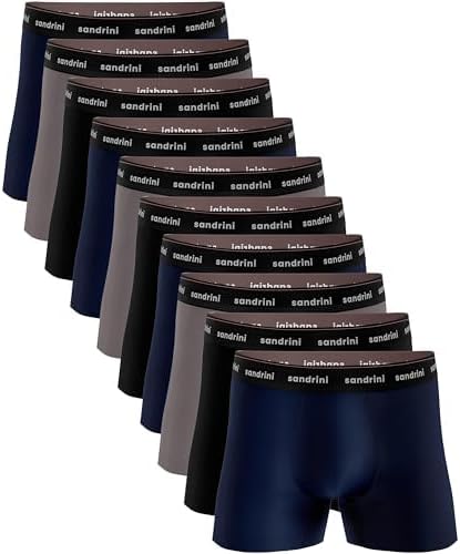 Kit 10 Cuecas Boxer Sandrini Masculinas Algodão Conforto