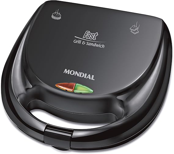 MONDIAL Sanduicheira Fast Grill & Sandwich, Preto, 750W, 220V - S-12