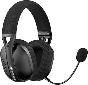 Havit Fone de Ouvido Headset Gamer Fuxi-H3 Black Com Fio e Sem Fio, Wireless 2,4GHz, Bluetooth, Cabo USB-C